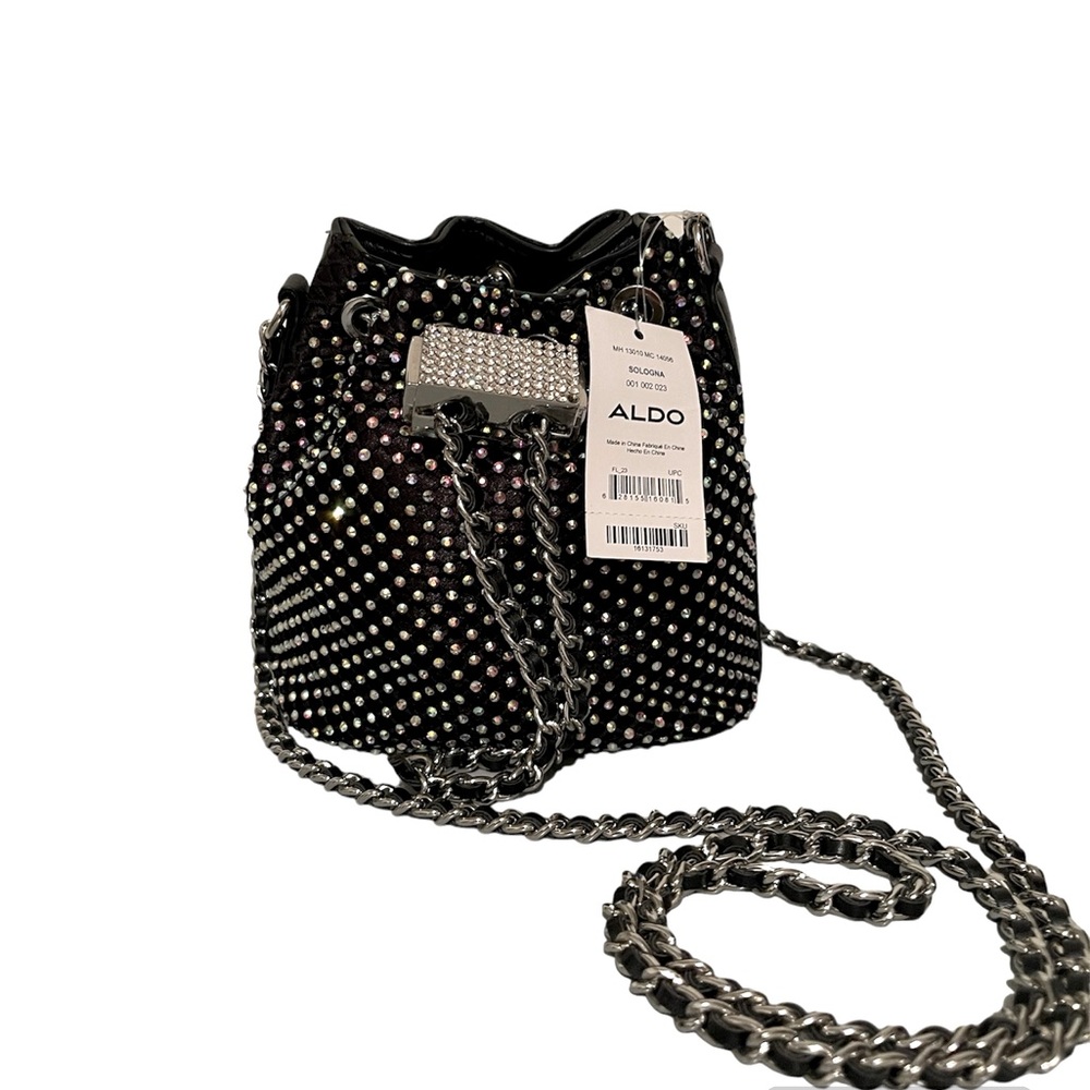 NWT Aldo Mini Rhinestone Crossbody Bucket Bag